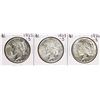Image 1 : Lot of 1922-S, 1923-S & 1924-S $1 Peace Silver Dollar Coins