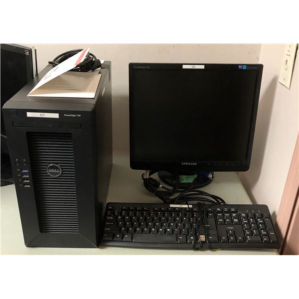 3pc Workstation - includes Dell PowerEdge T30 PC/ Nextech keyboard & Samsung SyncMaster 743EM displa