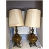 Image 1 : Set of 2 glass table lamps w/ shades from estate