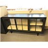Image 1 : Contemporary 3 glass door side cabinet - approx. 57 1/2in wide x 18in depth x 31in height