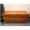 Image 1 : Solid wood blanket chest/storage box - approx. 44in wide x 20in depth x 20in height