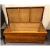 Image 2 : Solid wood blanket chest/storage box - approx. 44in wide x 20in depth x 20in height