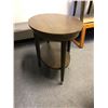Image 1 : 2 tier contemporary oval side table - approx. 28in wide x 10in depth x 26in height