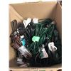Image 6 : Large group of assorted items & lights - includes bulbs/ LED string lights/ extension cords etc.
