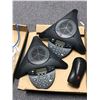 Image 2 : Set of 2 Polycom SoundStation2 phones w/ Wall Module & assorted ethernet cables