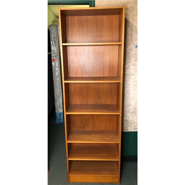 2 Teak bookcases each 24in W 10in D 75in H