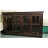 Image 1 : Heavy wood 4-door display case imported from India 77in W 17in D 48in H