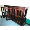 Image 4 : Heavy wood 4-door display case imported from India 77in W 17in D 48in H