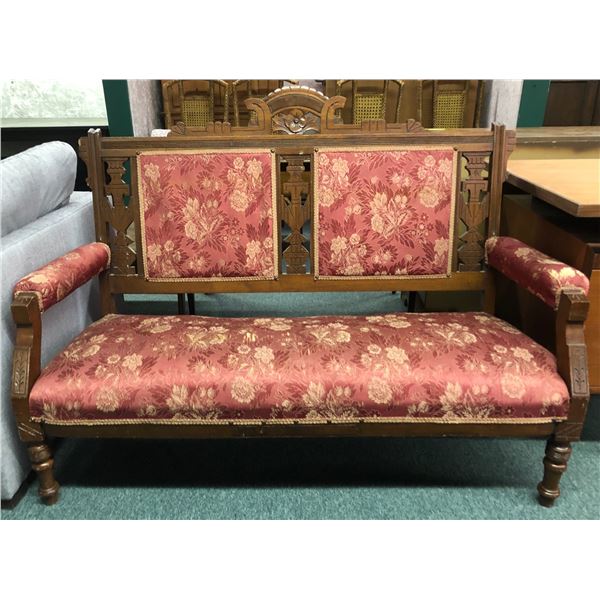 Circa 1930's carved settee 55in W