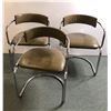 Image 1 : Set of 3 circa 1960's chrome barrell chairs