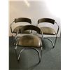 Image 2 : Set of 3 circa 1960's chrome barrell chairs