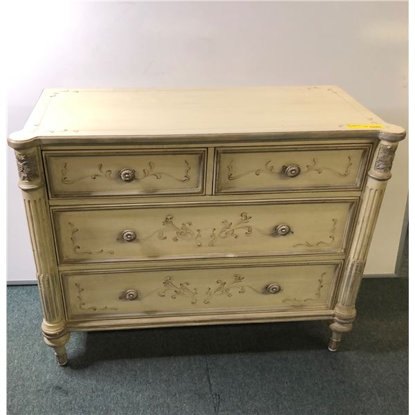 Painted 4 drawer dresser 42in W 17 D 34in H