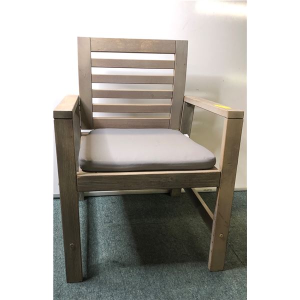 Wooden outdoor armchair