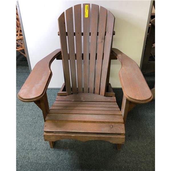 Wooden adirondack desk chair