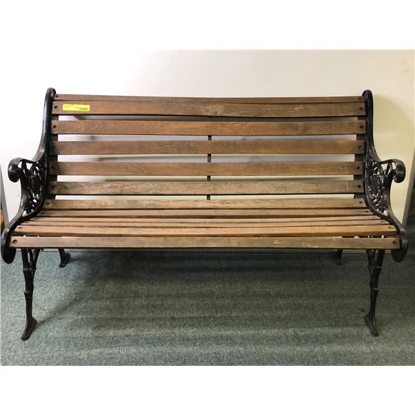 Wrought-iron park bench 50in W