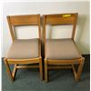 Image 2 : Pair of oak dining chairs