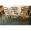 Image 2 : Set of 4 rattan wrapped iron desk chairs