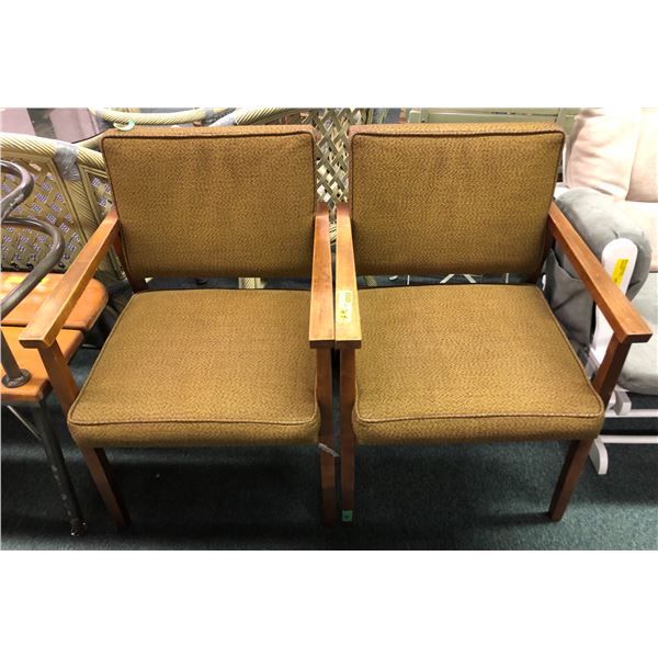 Pair of retro fabric arm chair