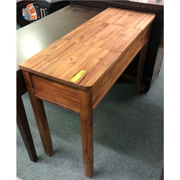 Solid wood vanity w/popup mirror 44in W 17in D 32in H