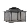 Image 2 : NEW - Hampton Bay - Farrington Hardtop Gazebo 12' x 14' - Graphite - NEW IN BOX