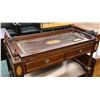 Image 2 : French inlaid serving cart w/removable tray 36 W 18in D 40in H