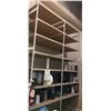 Image 2 : Group of 2 White industrial shelving rack - Includes 3 Vertical beams and 14 horizontal beams with w