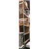Image 1 : White industrial shelving rack - Includes 2 Vertical beams and 5 horizontal beams with wooden Shelf,
