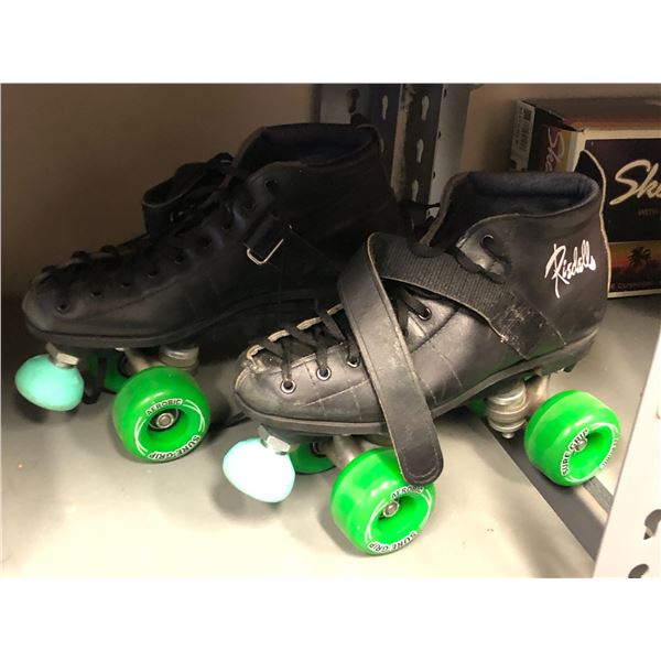 Pair of flip flops, Geox Shoes & vintage rollerblades