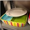 Image 2 : Lot of platters, glass tupperware, bowls, etc..