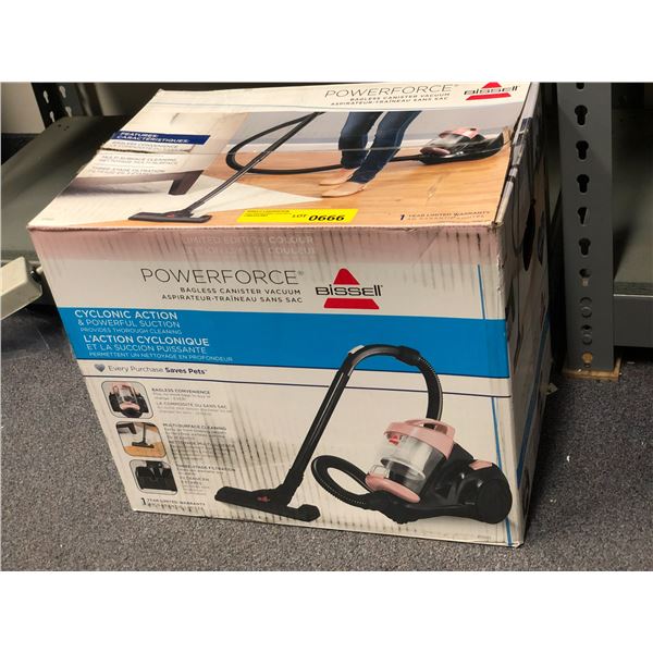 Powerforce bagless canister vacuum Bissell - cyclone action & powerful suction