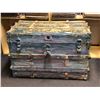 Image 2 : Large empty steamer trunk (multi-colour painted)