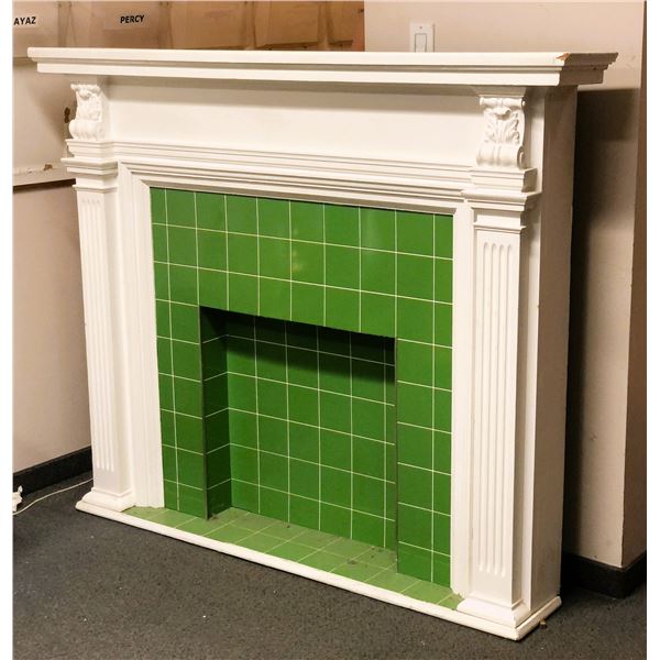fireplace mantel surround 61in W 9 1/2 D 50 1/2in H - Movie Prop