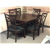 Image 1 : Large dining table w/6 chairs 60in W 40in D w/18in leaf