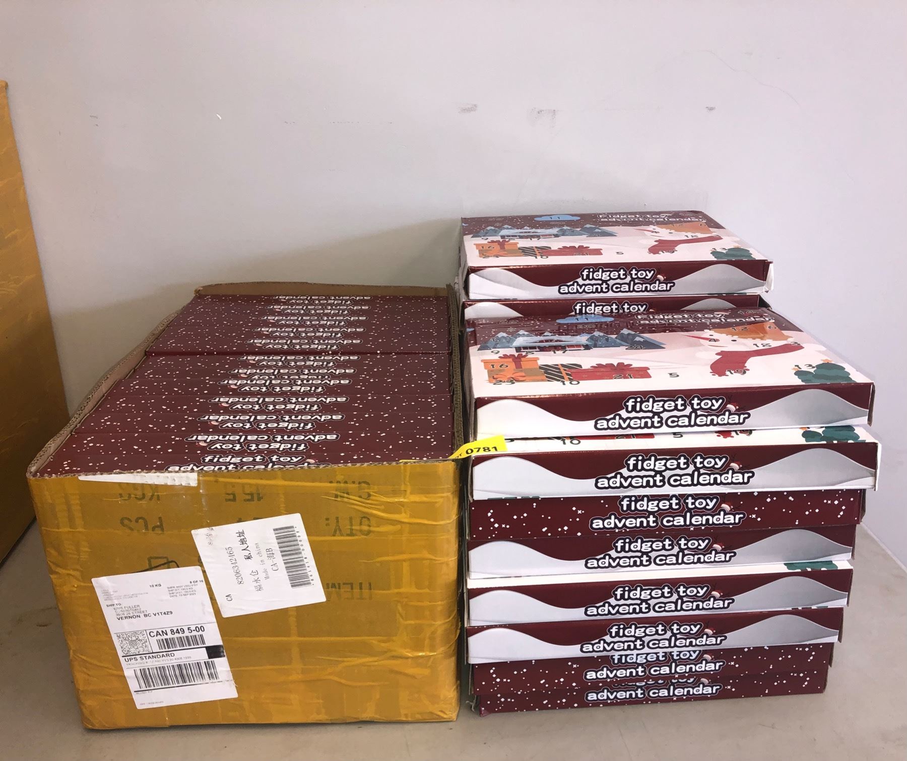 Large Group of Fidget Christmas Toy Advent Calendar Large Group of Fidget Christmas Toy Advent Calendar