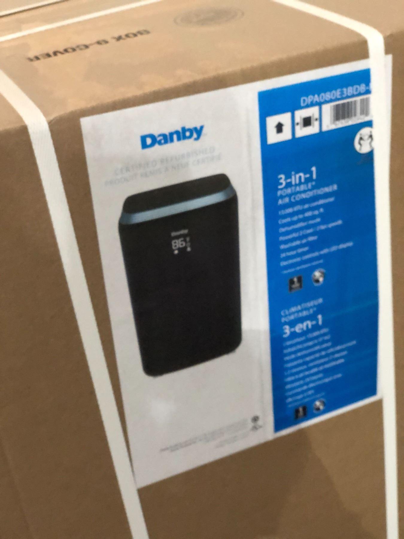 NEW DANBY 3in1 Black Portable Air Conditioner/Dehumidifier/cool