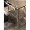 Image 3 : 3 Tier Stainless Steel Rolling cart - approx. 31" x 18 1/2" x 32"