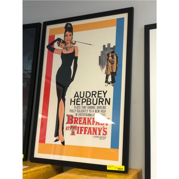 AUDREY HEPBURN BREAKFAST AT TIFFANY'S - Movie Framed Poster - 38" x 26"
