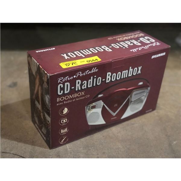 NEW - SYLVANIA 2 Retro Portable CD - OPEN BOX