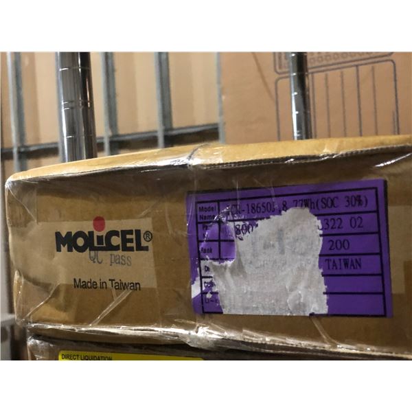 NEW - MOLICEL Rechargeable Batteries (200 pieces) - NEW IN BOX