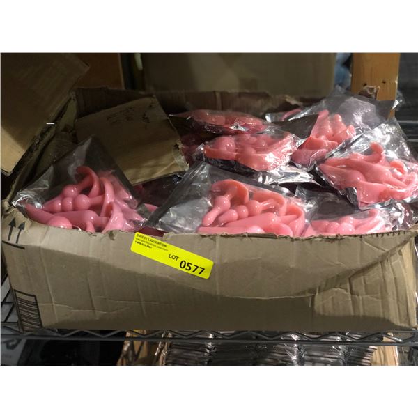 NEW - Box full of pink Butt Plug Sextoy - 4 per bag - approx. 50 pieces - NEW IN BOX