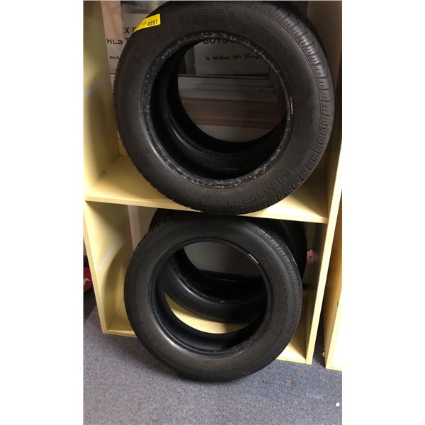 Group of 4 UniRoyal M+S Radial Tubeless Tires - 175/65R15 (very less wear)