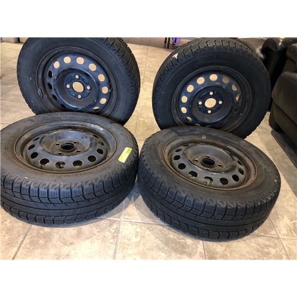 Set of 4 Michelin M+S Tires w/wheels - 185/65R14