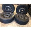 Image 1 : Set of 4 Michelin M+S Tires w/wheels - 185/65R14
