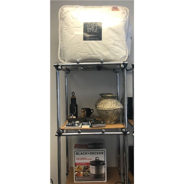 Large group of misc. items - includes Black+Decker rice cooker, vases, GoPro camera, Loft style Quee