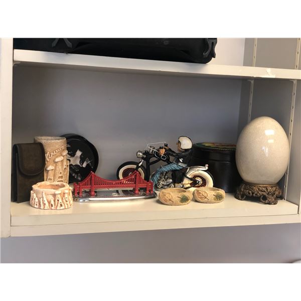 Shelf lot of misc. Decorative  Items