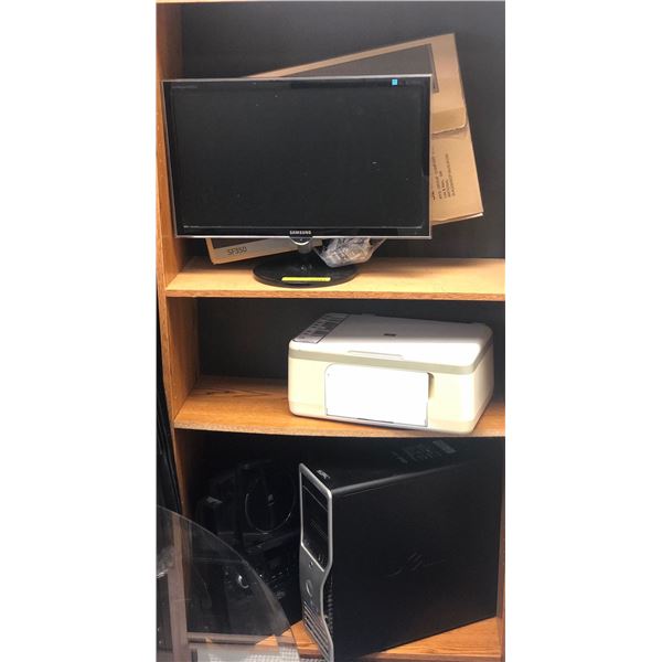 Group of Misc. Electronics - includes Samsung Monitor/ Dell CPU/ The singing machine etc