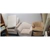 Image 1 : Group of 3 assorted sofa chairs w/ extra cushions
