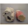 Image 5 : (2) Vintage Ceramic Piggy Banks (one is Royal Copley--Some Damage)