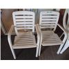 Image 2 : (4) Plastic Lawn Chairs