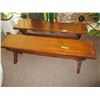 Image 1 : 2X the Bid Price-- (2) Wooden Benches (52" Long)